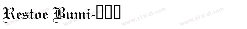 Restoe Bumi字体转换